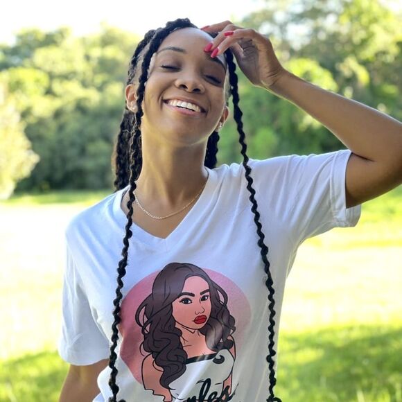 Fearless Chika Signature  White Tees For Women - Picture 3 of 3